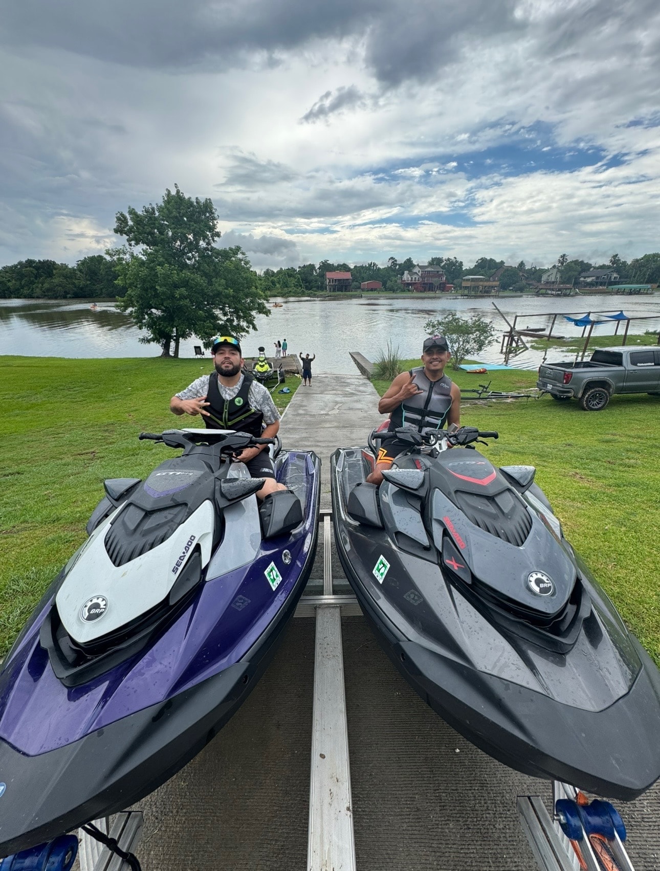 Jet skis at the dock